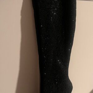 Steve Madden Vivianne Black rhinestone Over-the-Knee Boots. Worn once